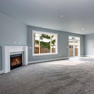 modern and completely gray interior of home