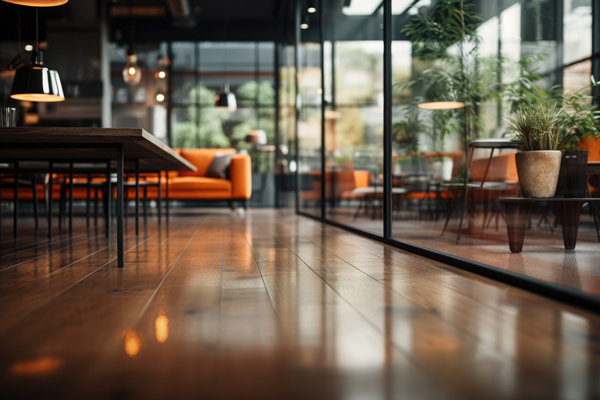 close up of office flooring in modern setting