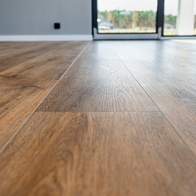 modern vinyl panels imitating wood in the living room